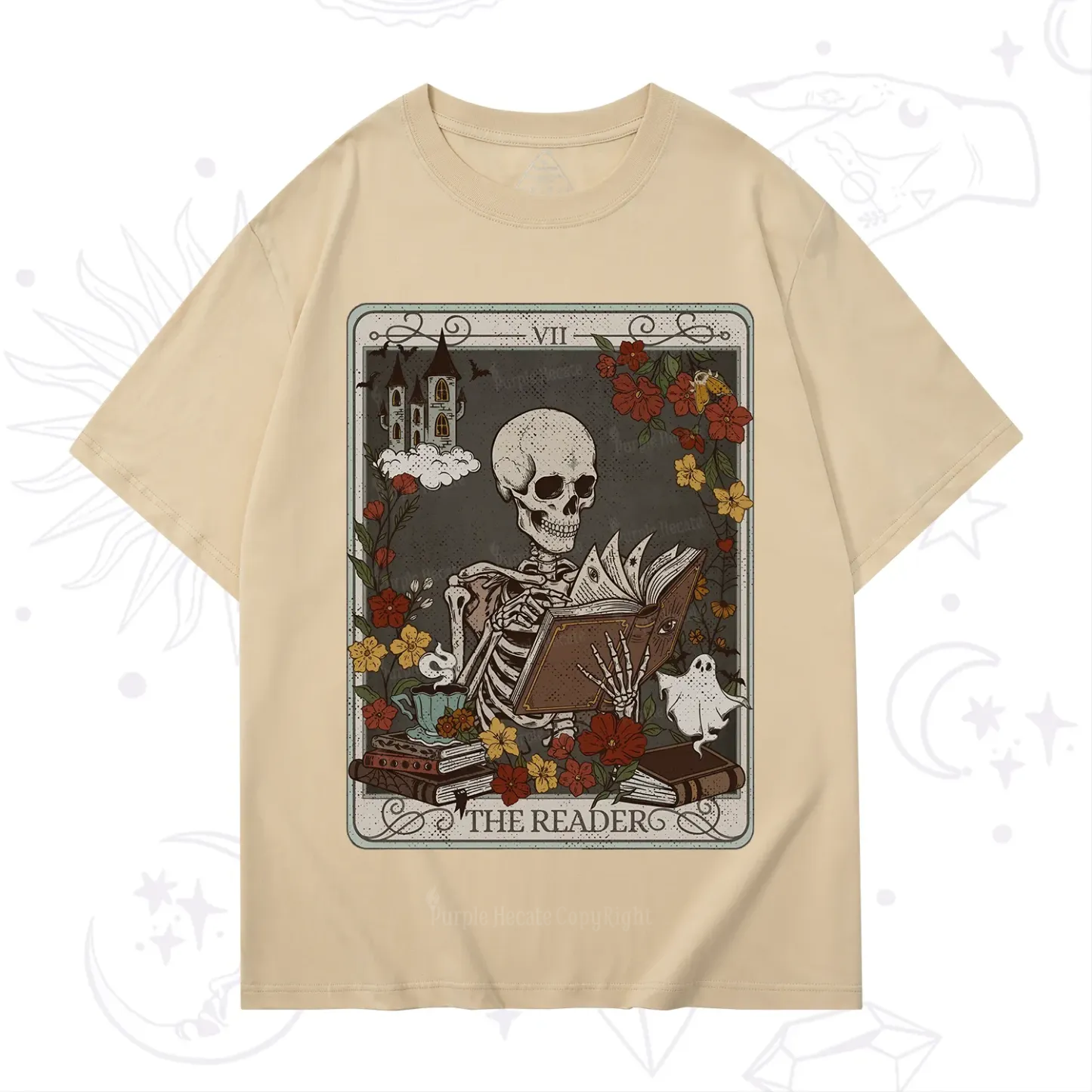 Purplehecate The Reader Tarot Card T-Shirt