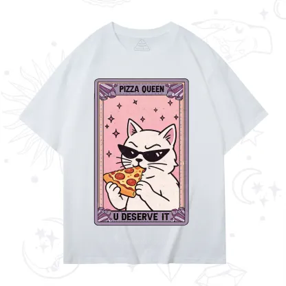 Purplehecate The Pizza Queen Cat Tarot T-Shirt