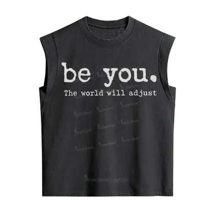 Purplehecate Be You the World Will Adjust Vintage Washed Tank