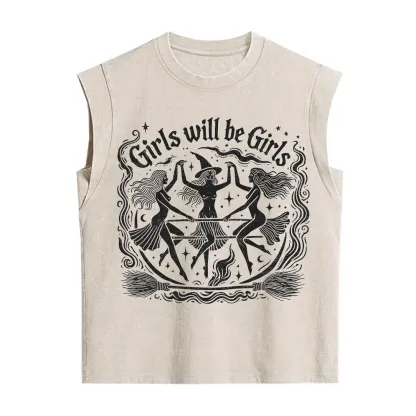 Purplehecate Girls Will Be Girls Vintage Washed Tank