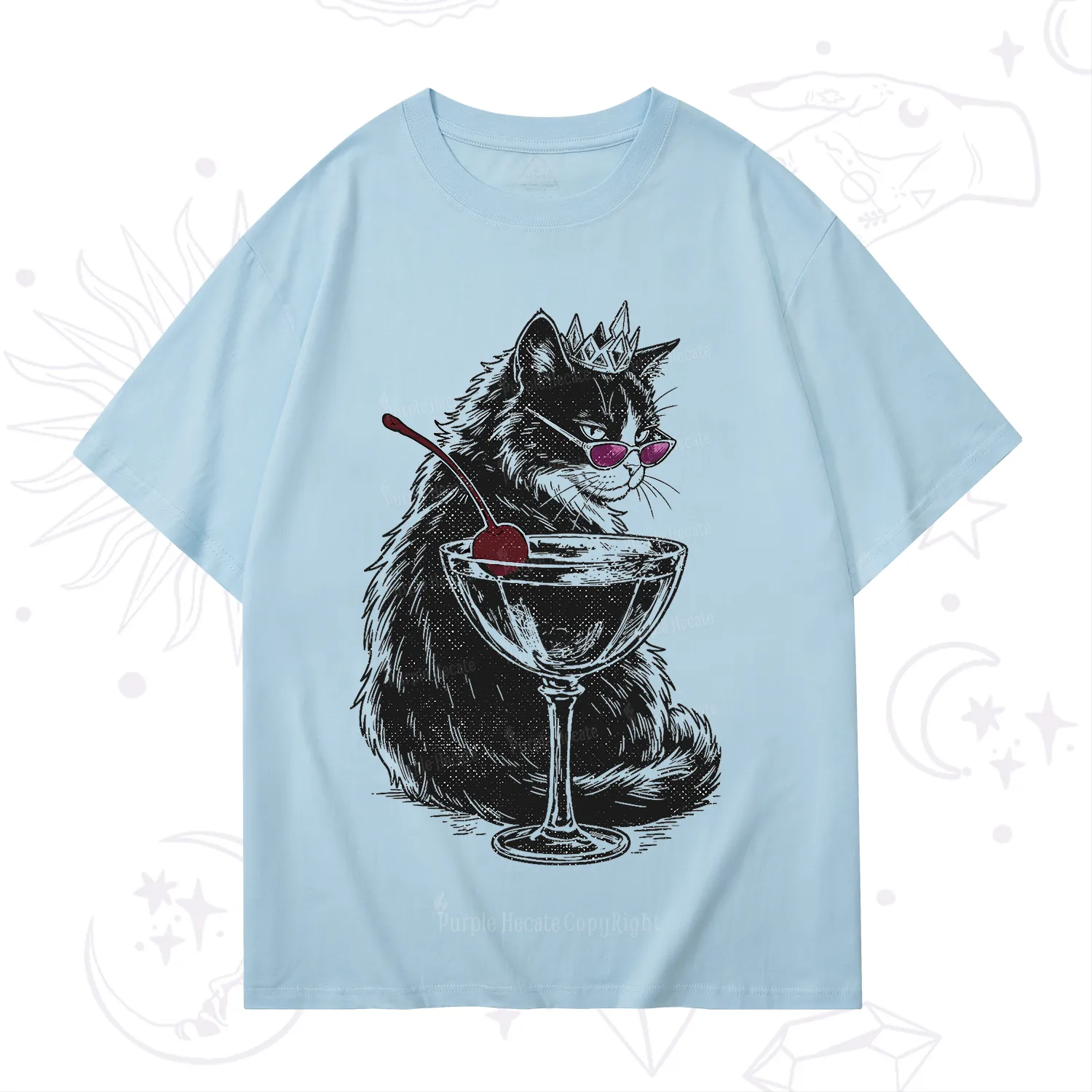 Purplehecate Martini Queen Cat T-Shirt
