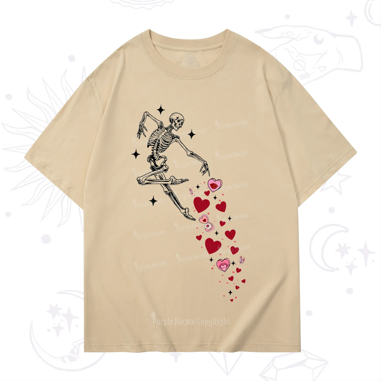 Purplehecate Dancing Skeleton of Love Valentine T-Shirt