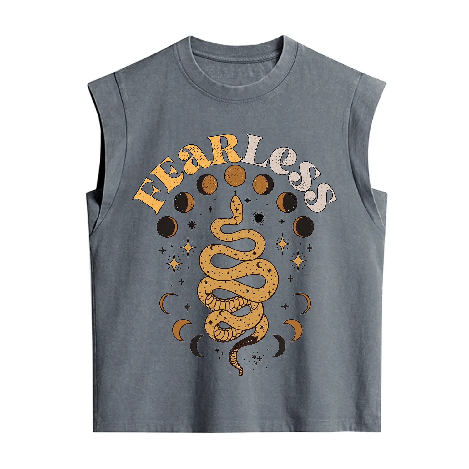 Purplehecate Fearless Serpent of the Moon Phases Vintage Washed Tank