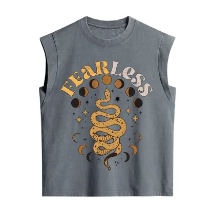 Purplehecate Fearless Serpent of the Moon Phases Vintage Washed Tank