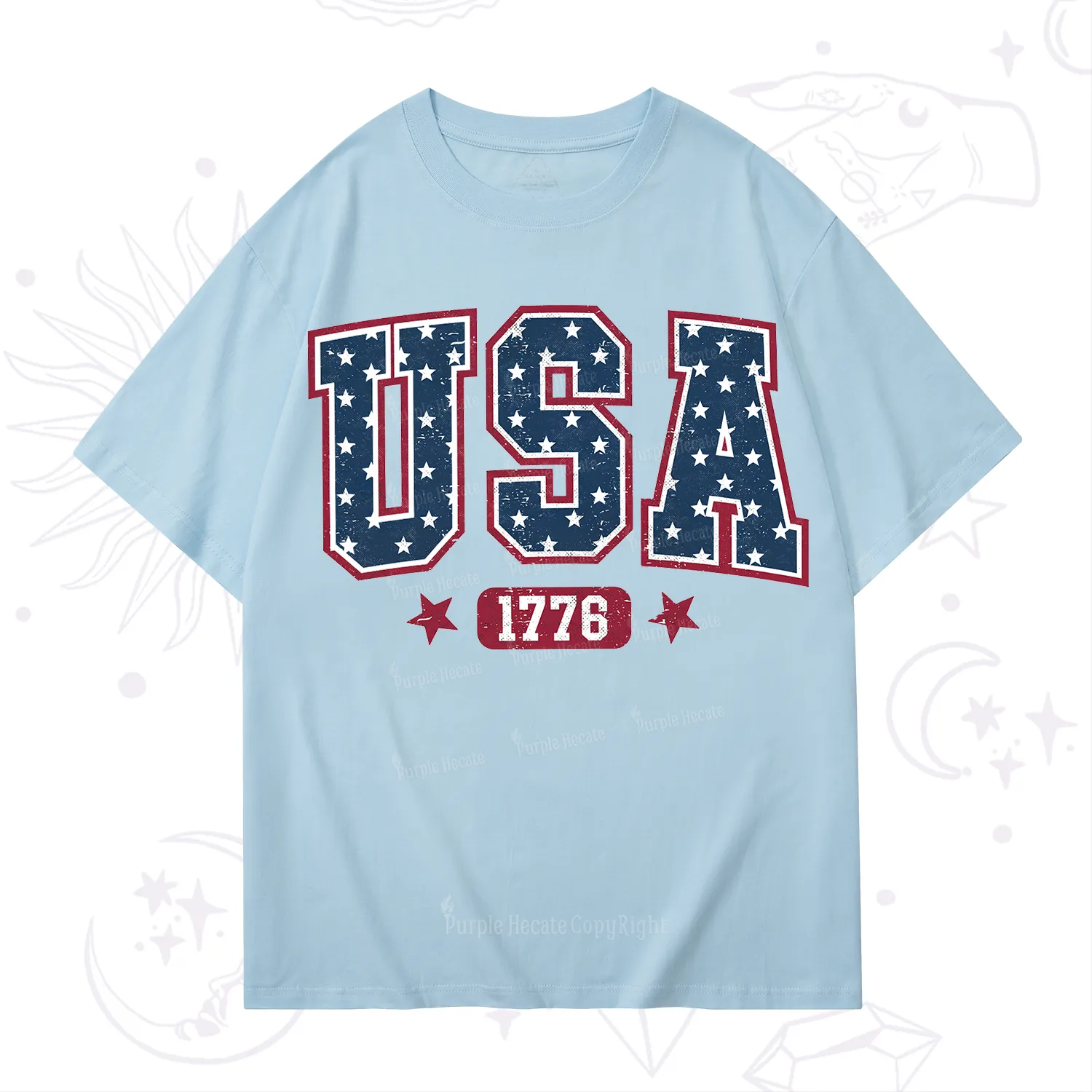 Purplehecate Retro USA 1776 T-Shirt