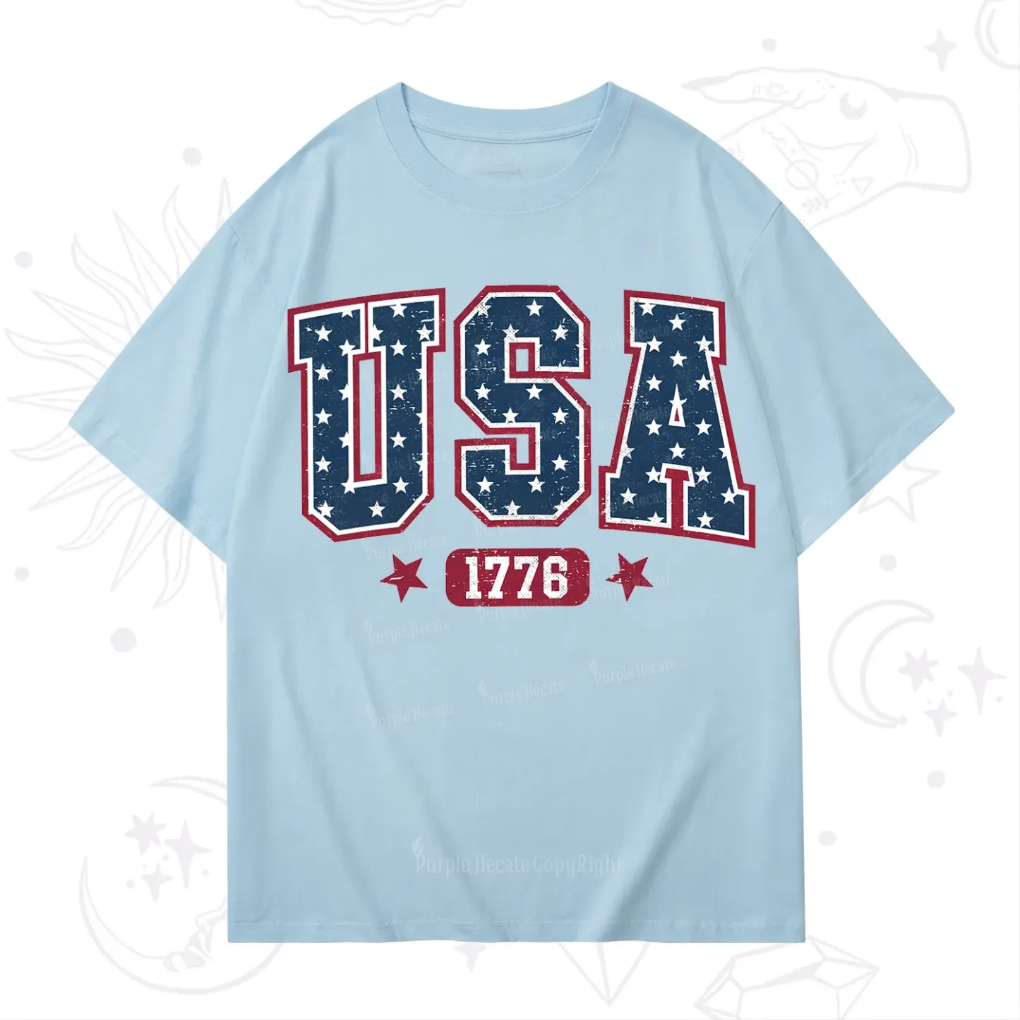 Purplehecate Retro USA 1776 T-Shirt