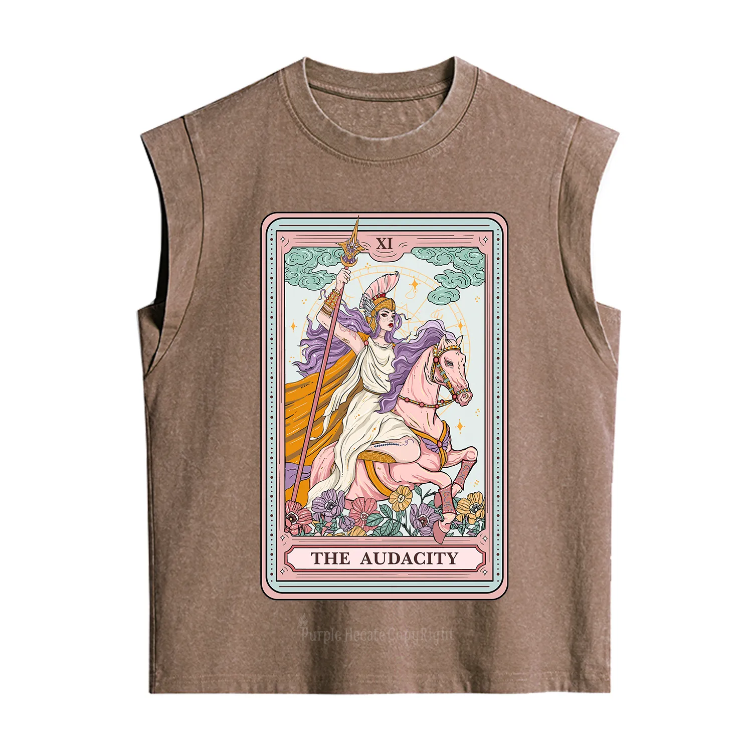 Purplehecate The Audacity Tarot Card Vintage Washed Tank