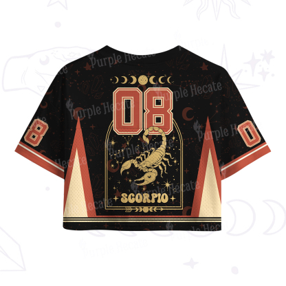 Purplehecate Zodiac Scorpio Under the Stars Crop Sports Jersey