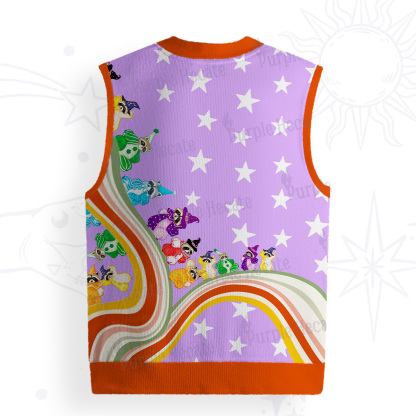 Purplehecate Rainbow Raccoon Star Ugly Sweater Vest