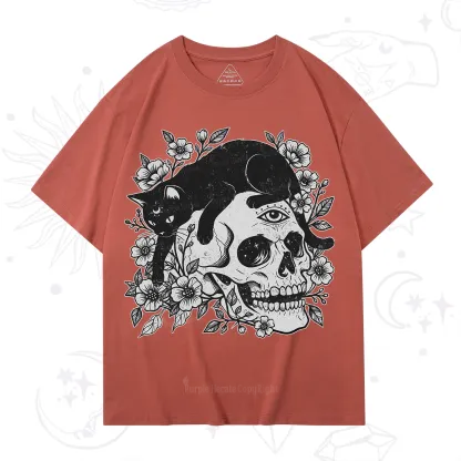 Purplehecate Black Cats In A Skull T-Shirt