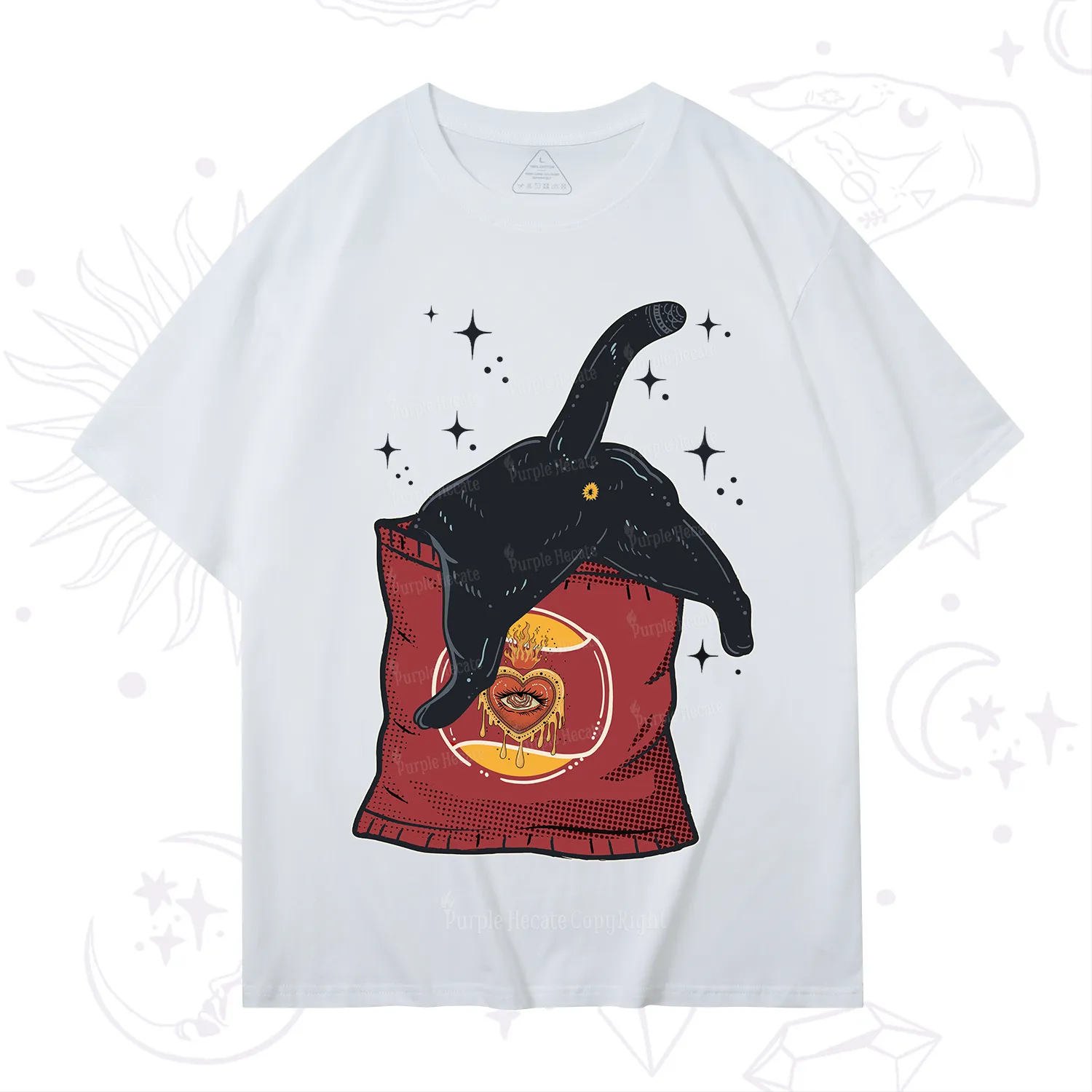 Purplehecate Curious Witch Cat T-Shirt
