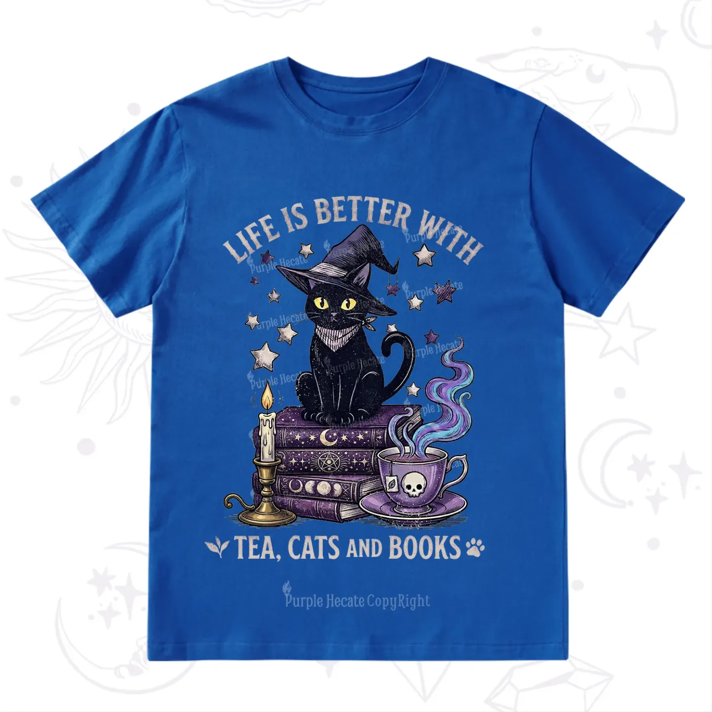 Purplehecate Life Is Better With Cats And Books T-Shirt