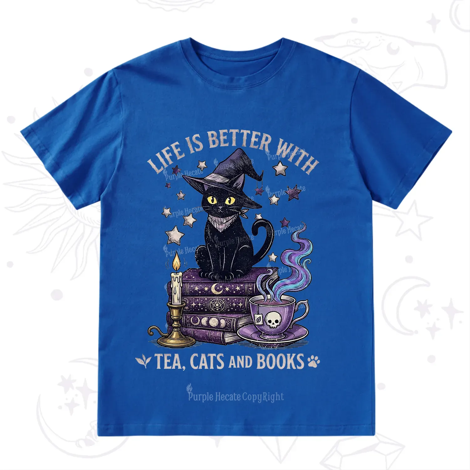 Purplehecate Life Is Better With Cats And Books T-Shirt