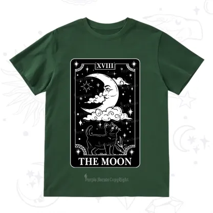 Purplehecate The Moon Tarot Card Cat T-Shirt