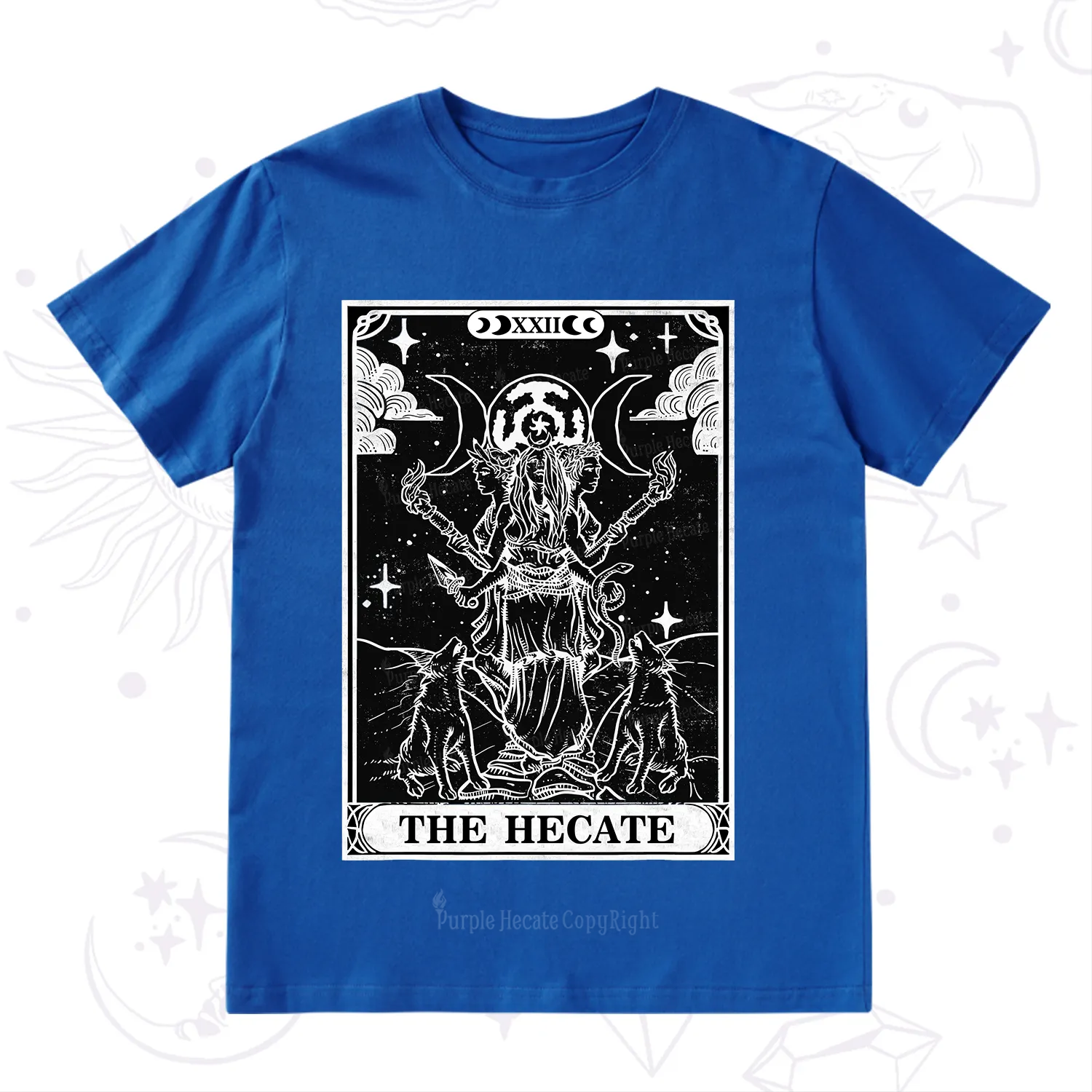 Purplehecate The Dark Moon Goddess Hecate Tarot T-Shirt