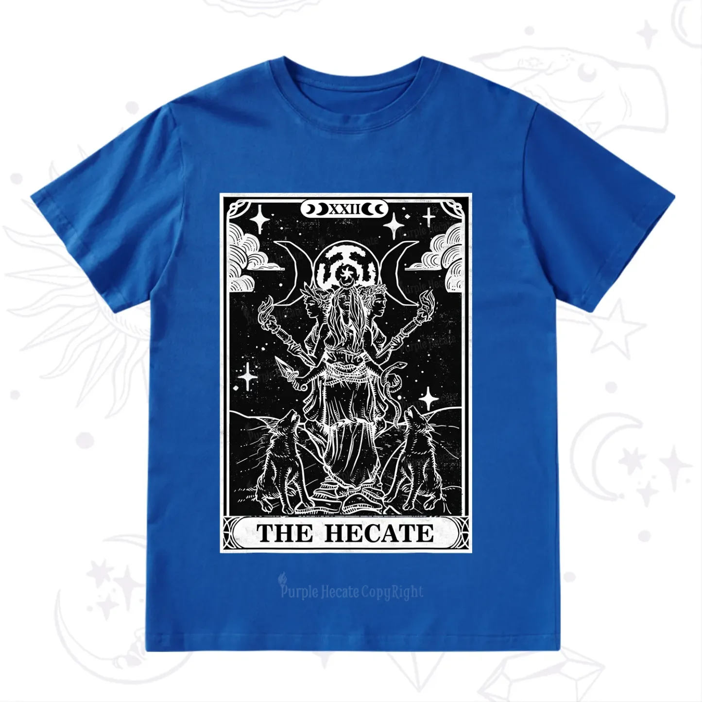 Purplehecate The Dark Moon Goddess Hecate Tarot T-Shirt