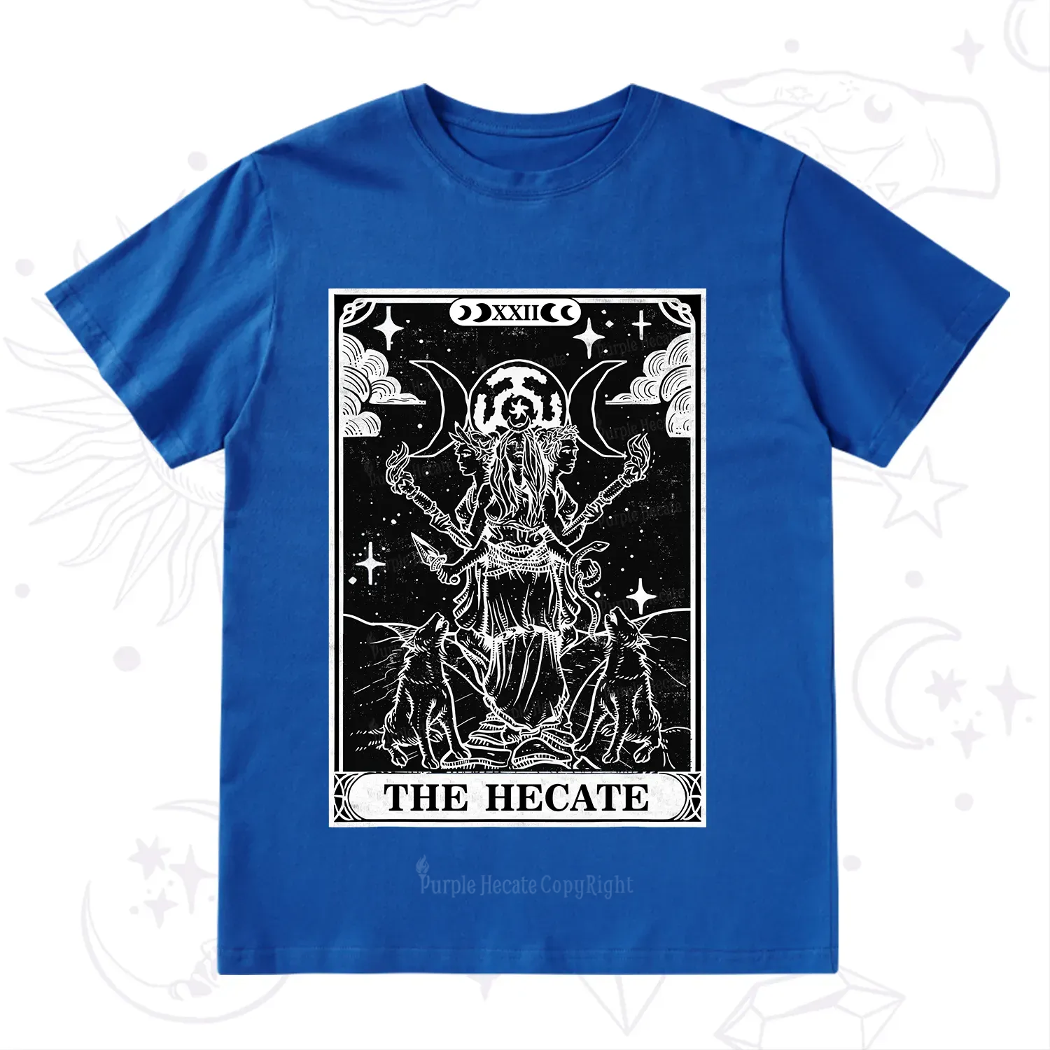 Purplehecate The Dark Moon Goddess Hecate Tarot T-Shirt