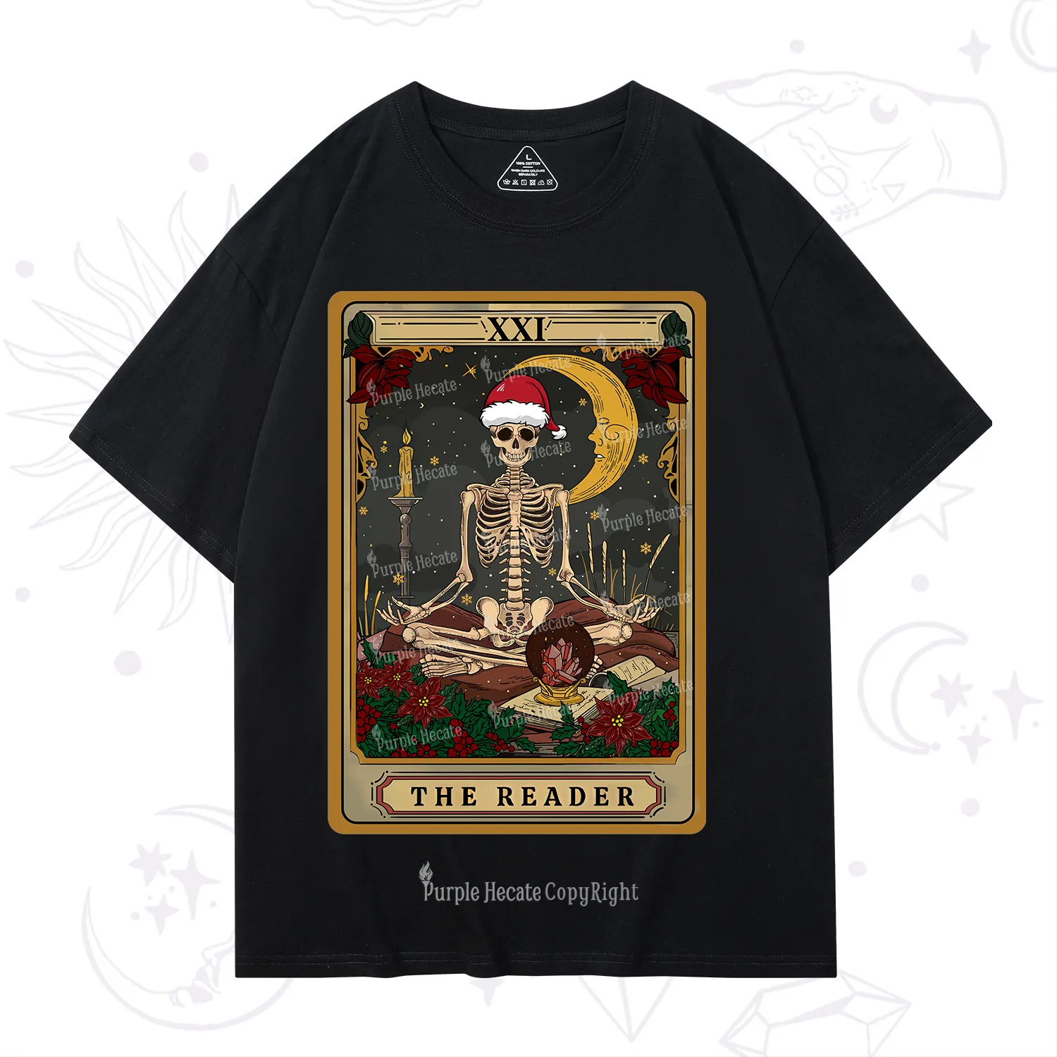 Purplehecate The Reader Tarot Christmas T-Shirt