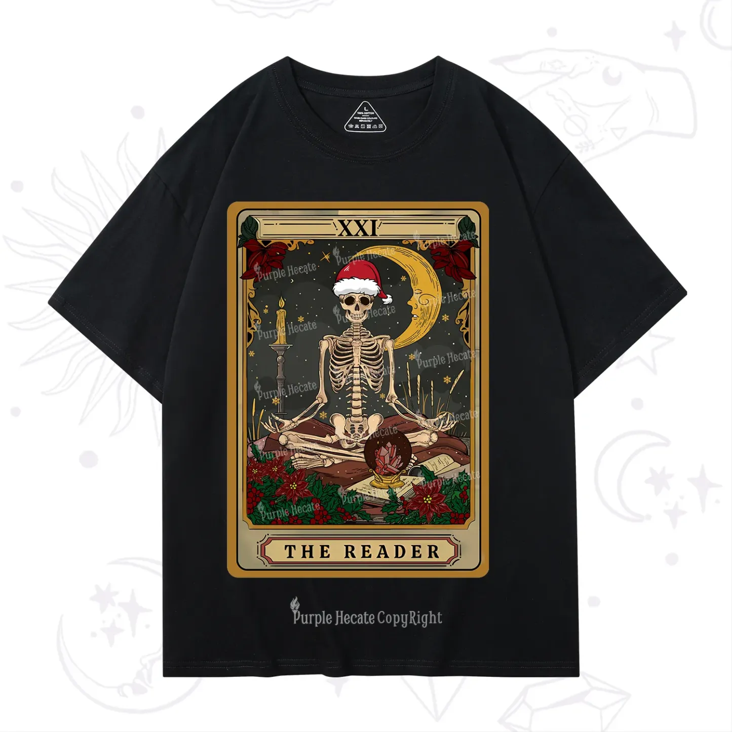 Purplehecate The Reader Tarot Christmas T-Shirt