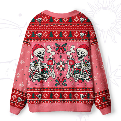 Purplehecate Sorta Merry Sorta Scary Christmas Ugly Cardigan Sweaters