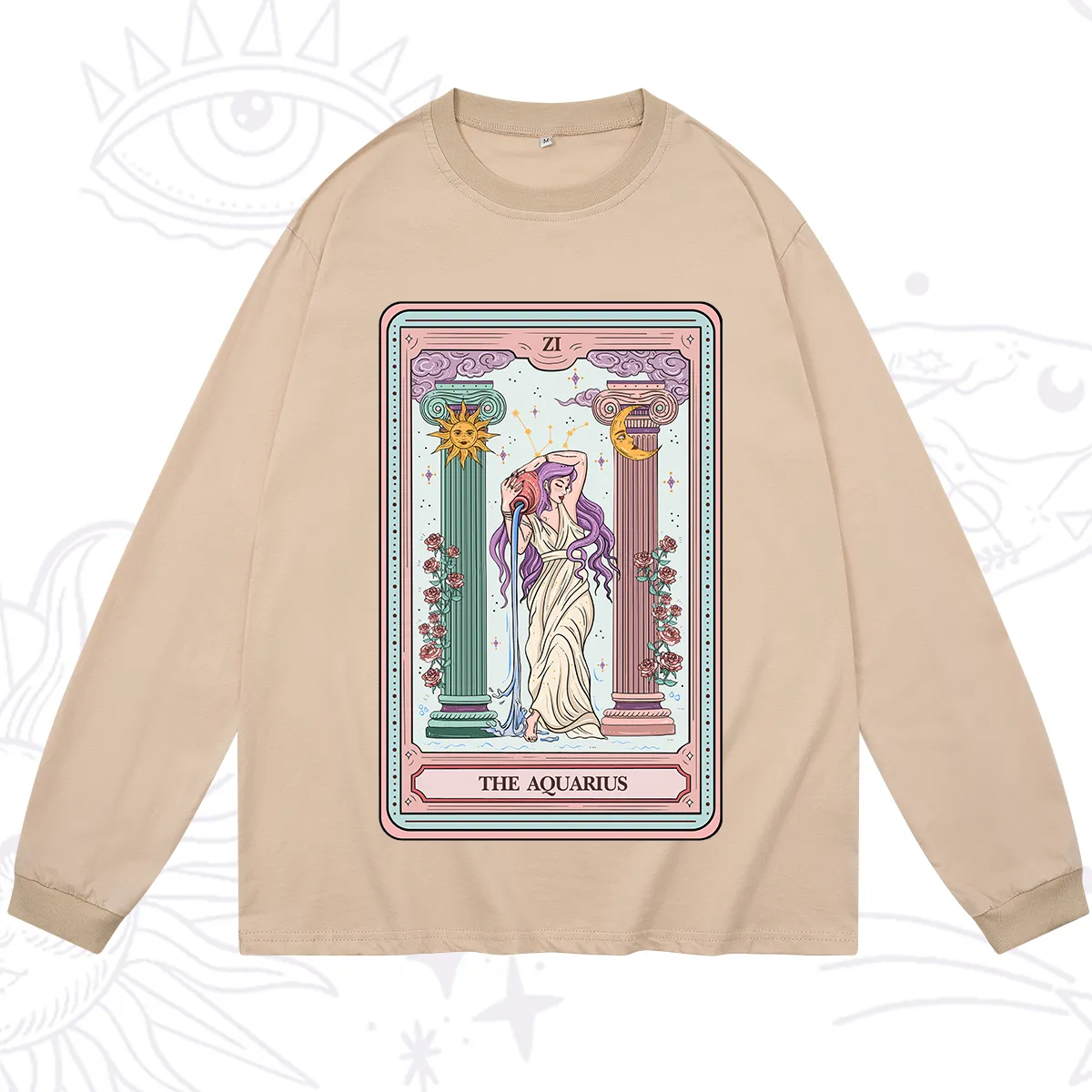 Purplehecate The Aquarius Goddess Tarot Long Sleeve T-Shirt