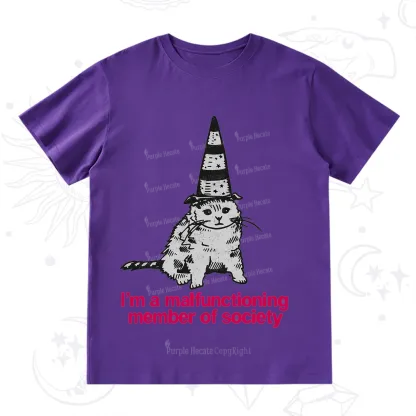 Purplehecate Social Anxiety Cat T-Shirt