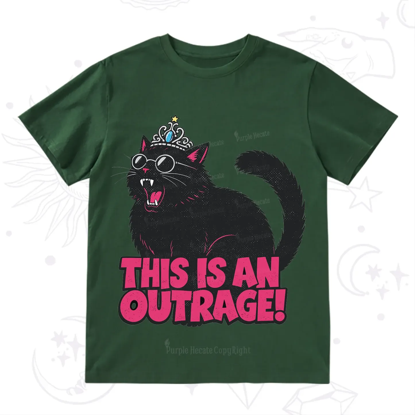 Purplehecate This is an outrage Princess Cat T-Shirt