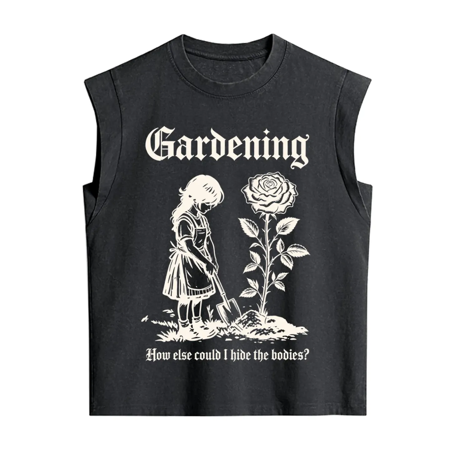 Purplehecate Gardening How Else Could I Hide the Bodies Vintage Washed Tank