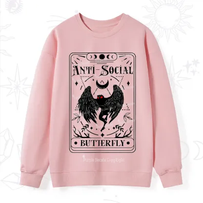 Purplehecate The Antisocial Butterfly Oracle Card Sweatshirt