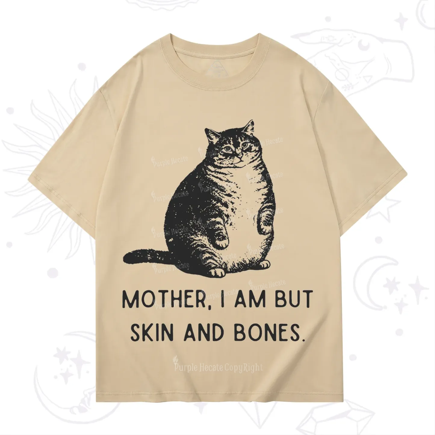 Purplehecate Cat Mother I Am But Skin And Bones T-Shirt