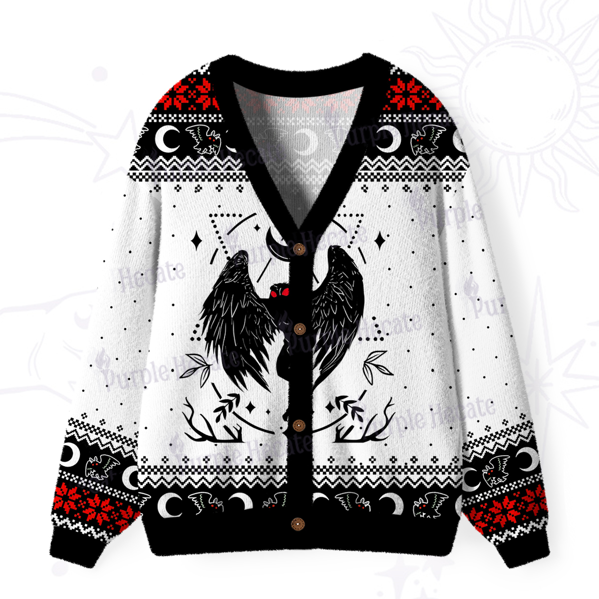 Purplehecate The Antisocial Butterfly Ugly Cardigan Sweaters