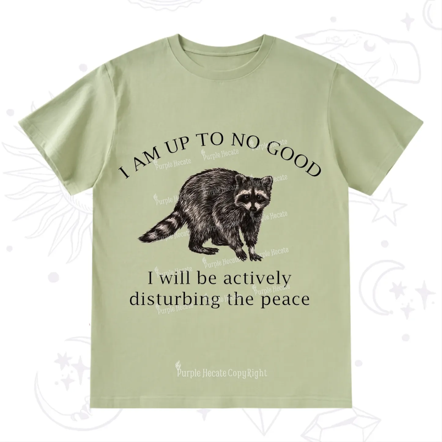 Purplehecate Trash Raccoon Backyard Wildlife T-Shirt