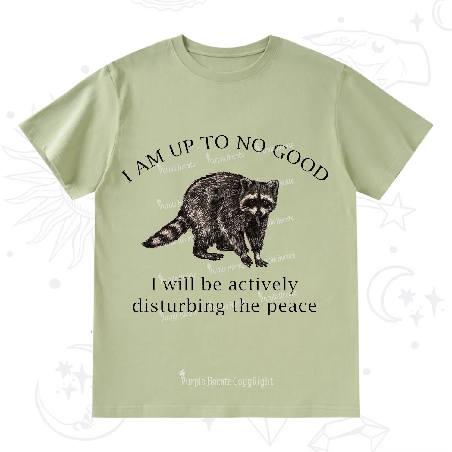 Purplehecate Trash Raccoon Backyard Wildlife T-Shirt