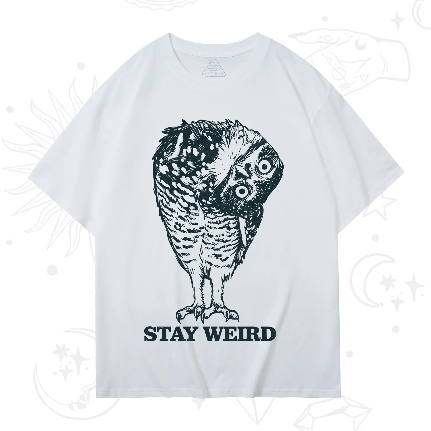 Purplehecate Stay Weird Innocent Owl T-Shirt