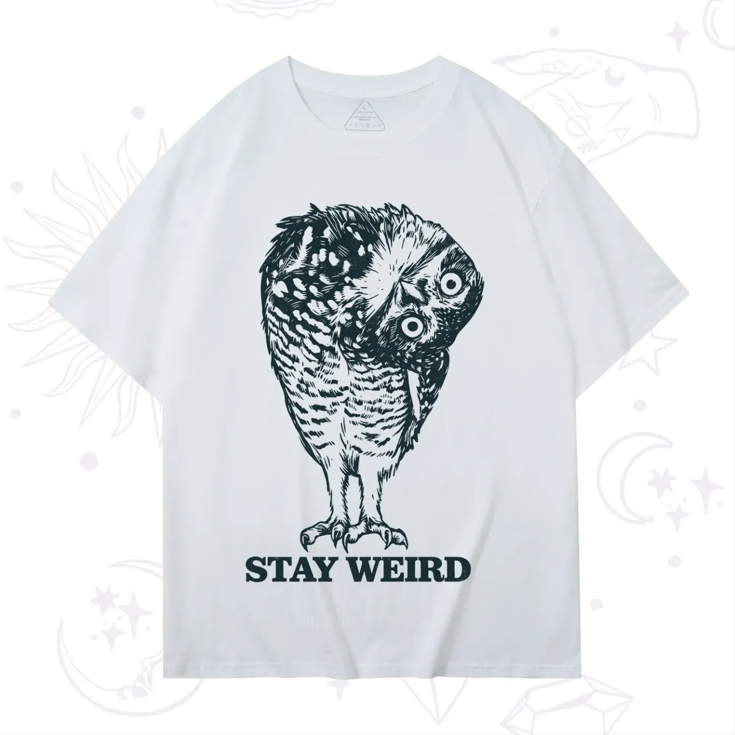 Purplehecate Stay Weird Innocent Owl T-Shirt