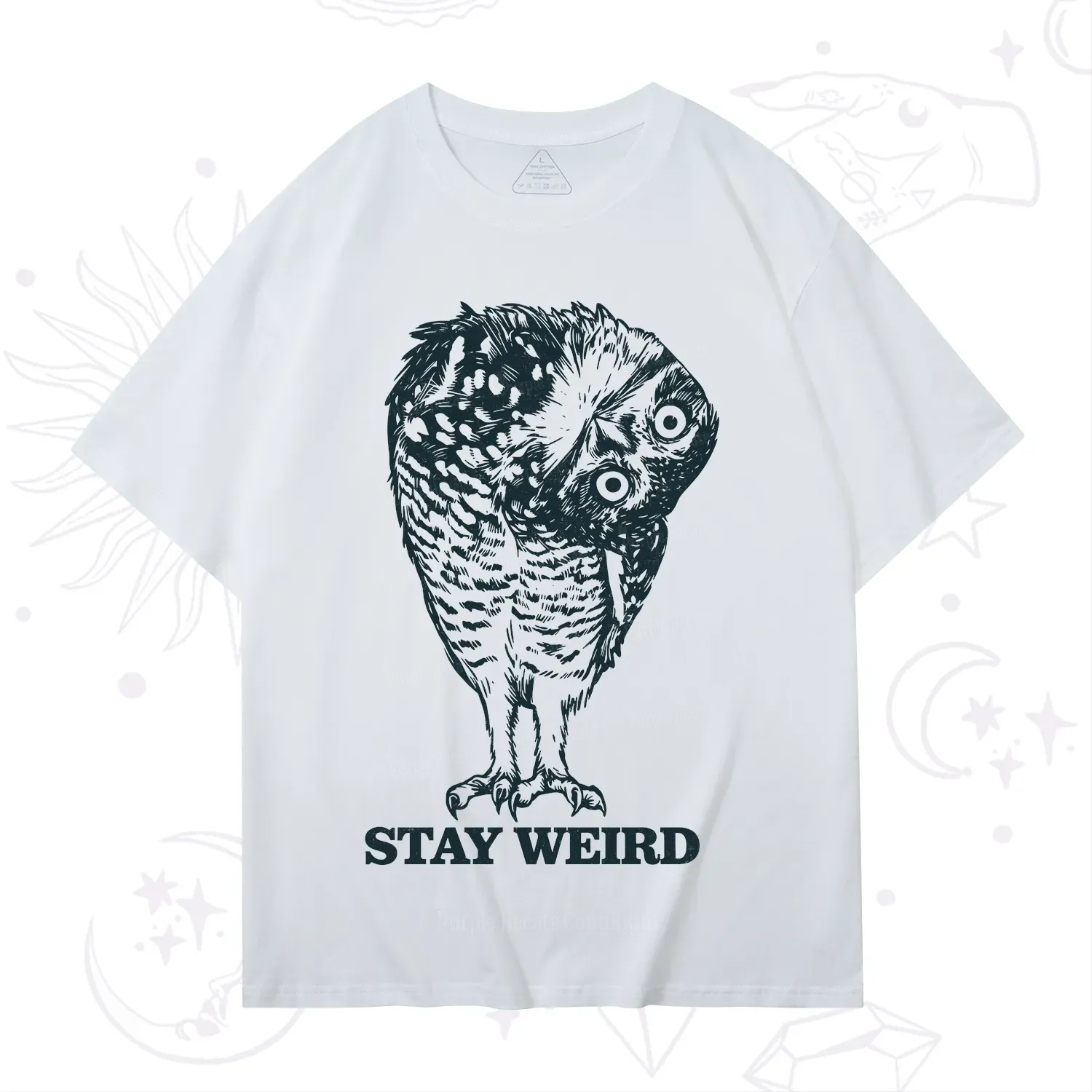 Purplehecate Stay Weird Innocent Owl T-Shirt
