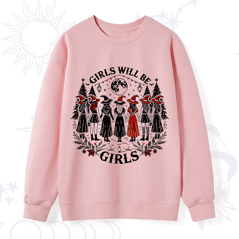 Purplehecate Christmas Girls Will Be Girls Witch Sweatshirt