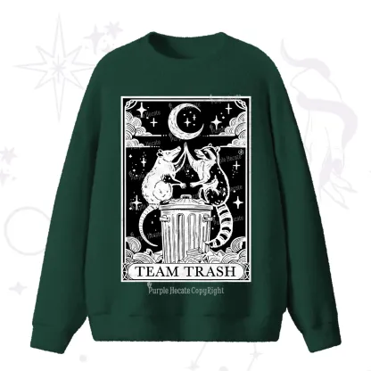 Purplehecate The Team Trash Tarot Fuzzy Ugly Sweater
