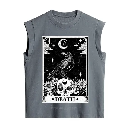 Purplehecate The Crow Death Tarot Vintage Washed Tank