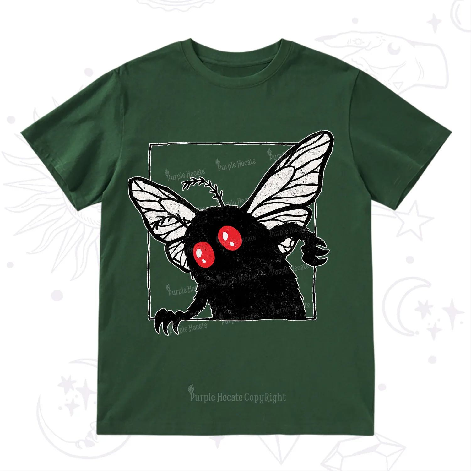 Purplehecate The Curious Mothman T-Shirt