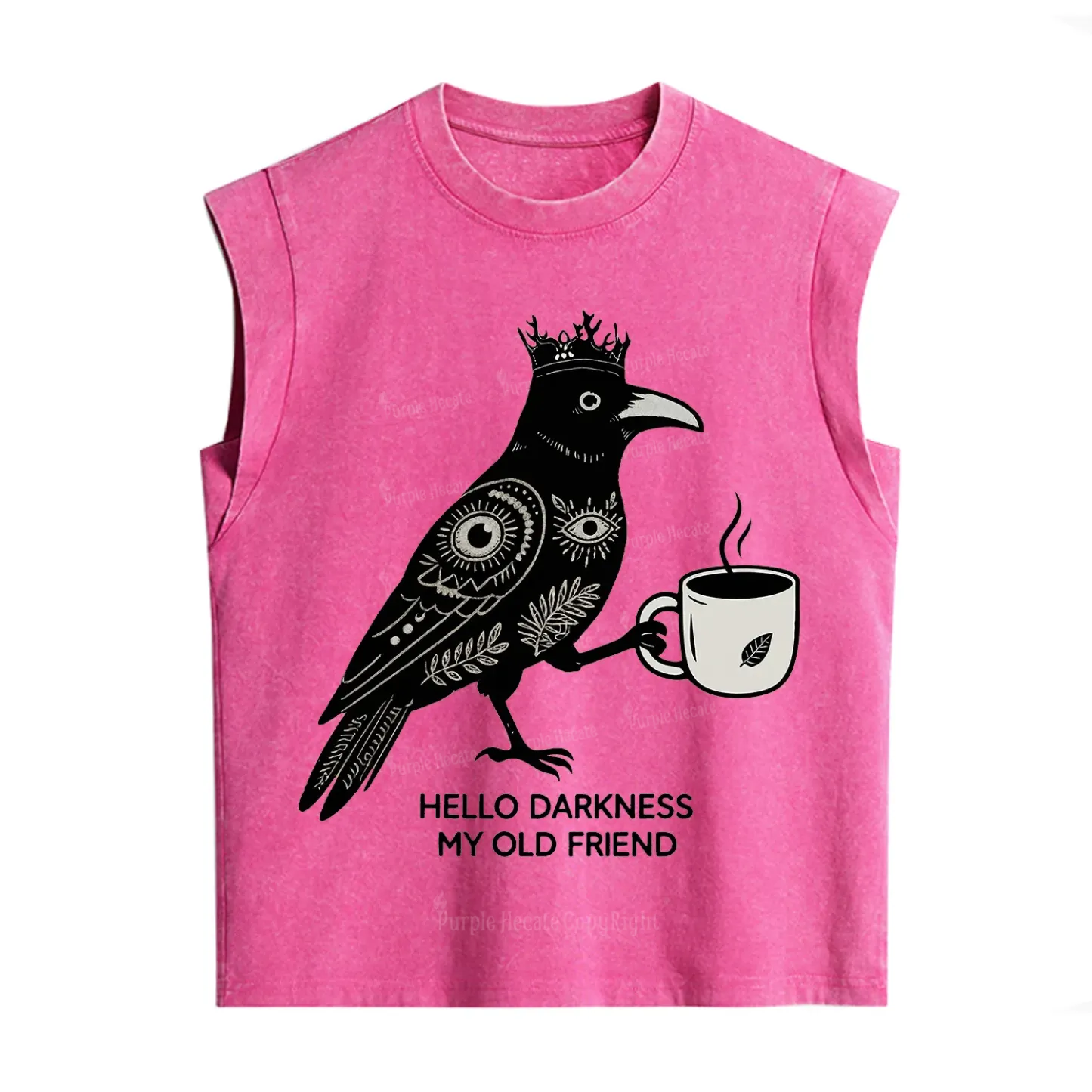 Purplehecate Hello Darkness My Old Friend Vintage Washed Tank