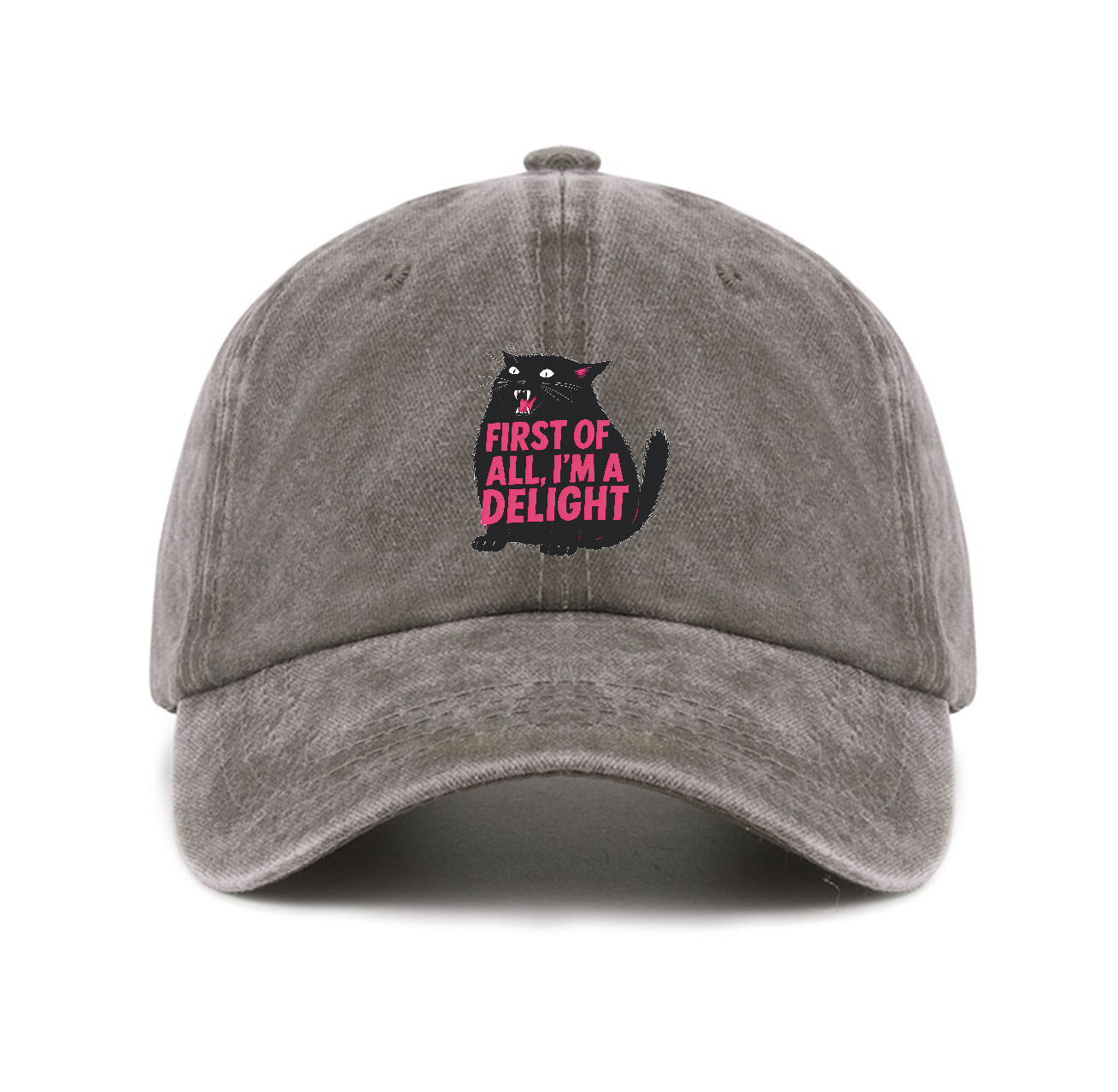 Purplehecate First Of All I'm A Delight Cat Baseball Cap