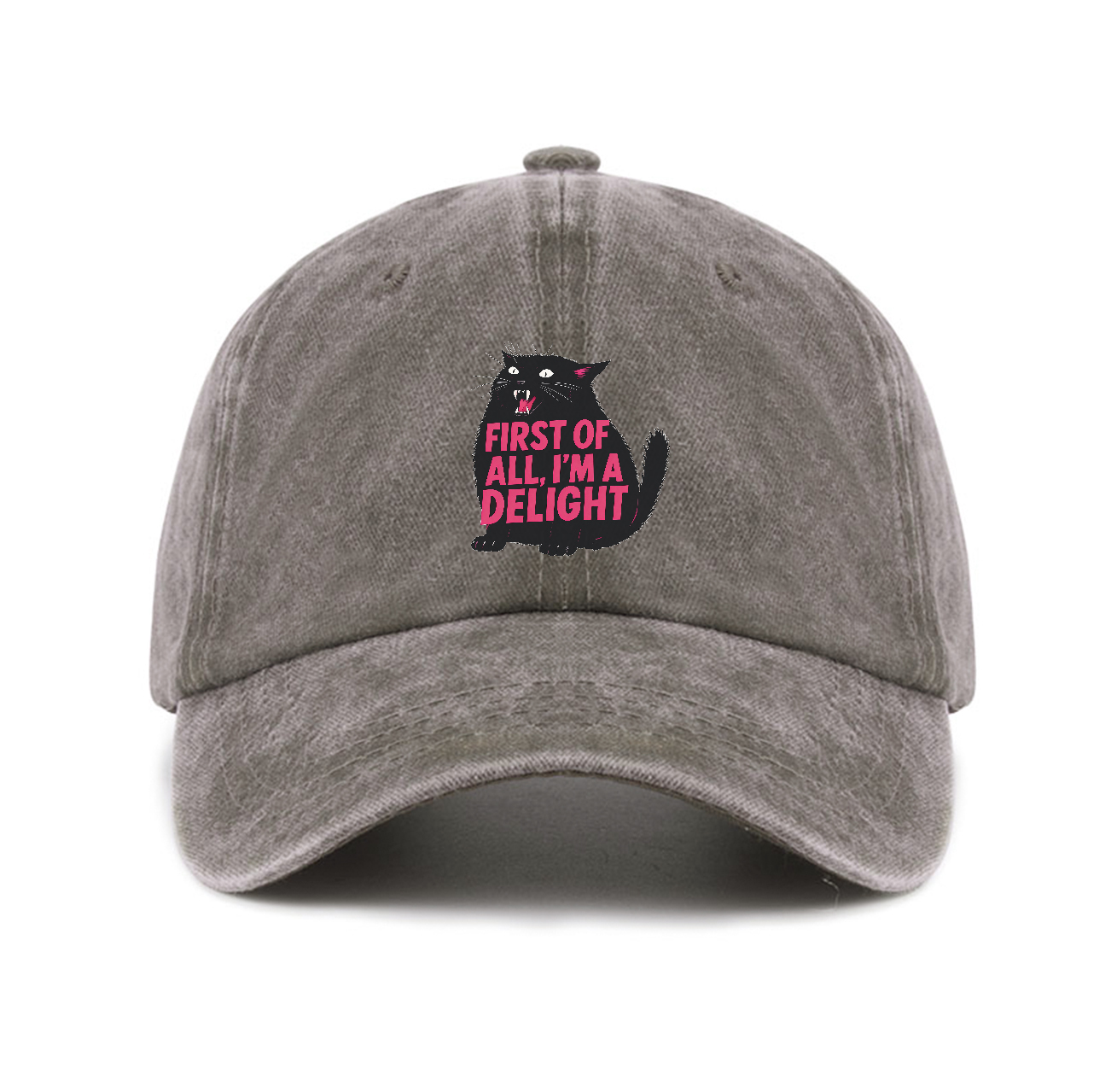 Purplehecate First Of All I'm A Delight Cat Baseball Cap