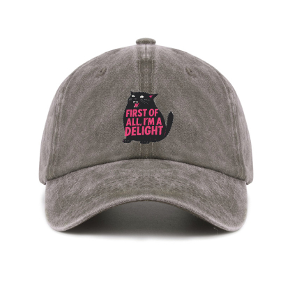 Purplehecate First Of All I'm A Delight Cat Baseball Cap