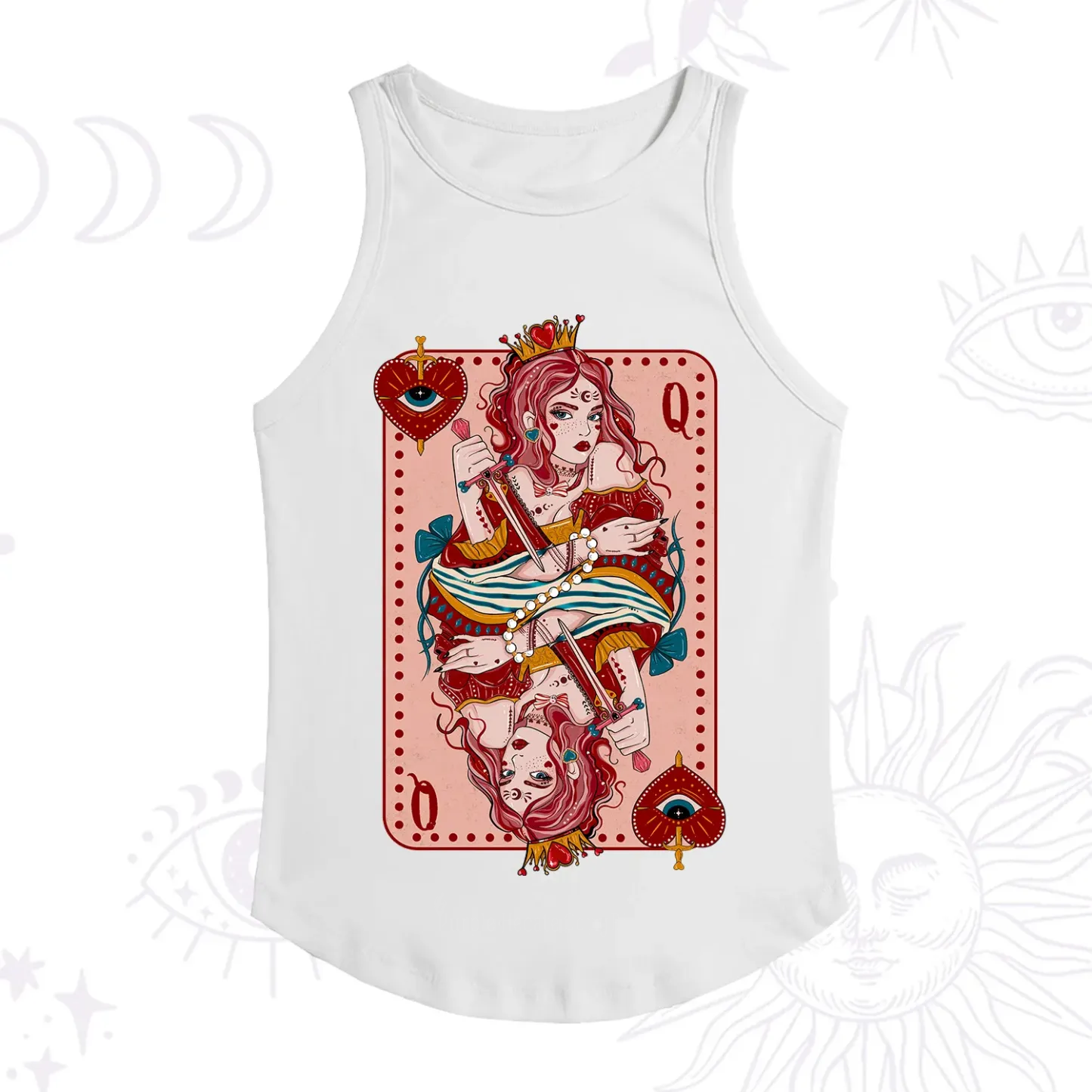 Purplehecate Queen of Hearts Racerback Tank Top