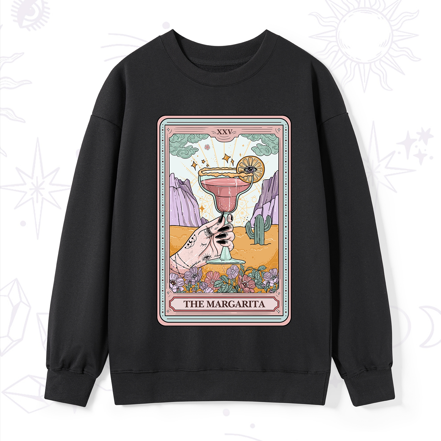 Purplehecate The Margarita Tarot Card Sweatshirt