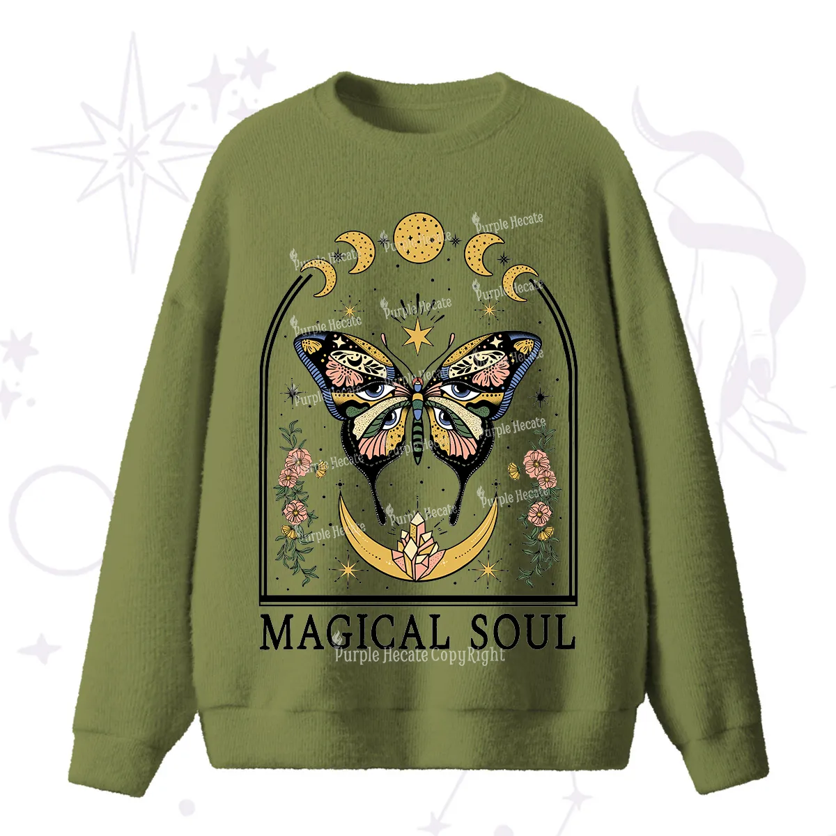Purplehecate Magical Soul Fuzzy Ugly Sweater