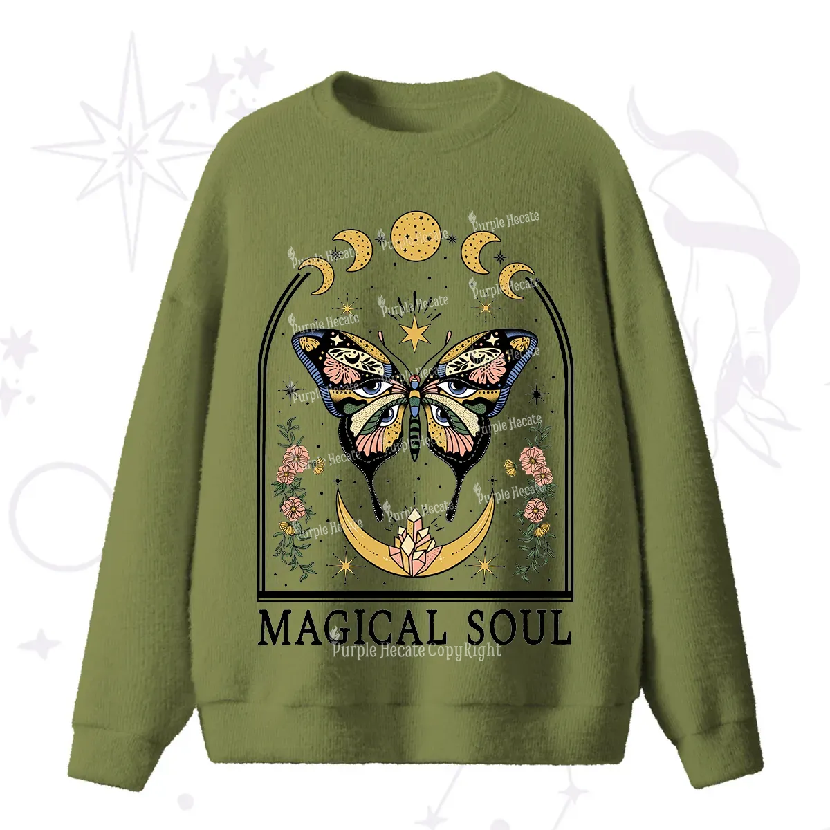 Purplehecate Magical Soul Fuzzy Ugly Sweater