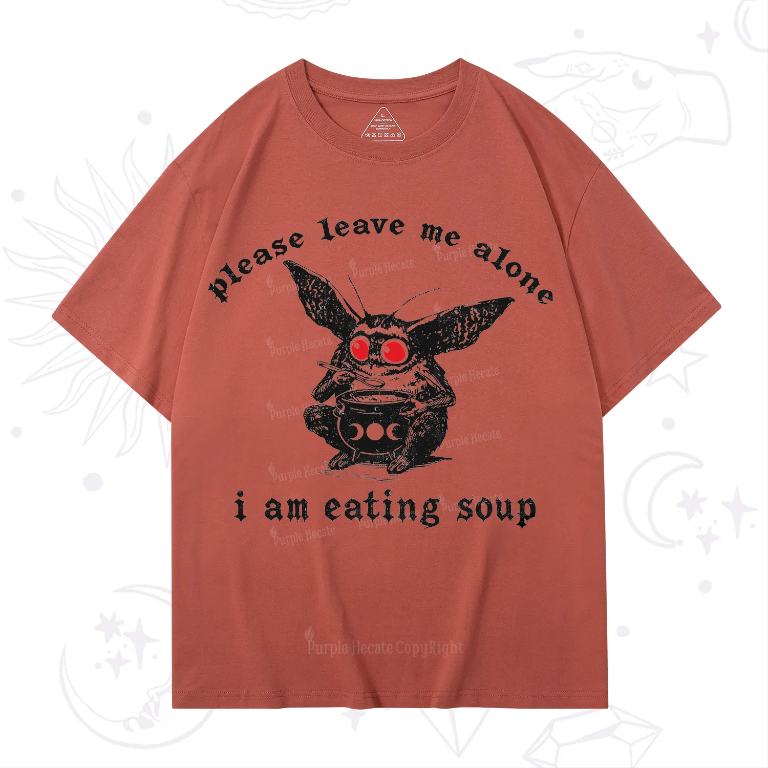 Purplehecate Mothman Eating Soup T-Shirt