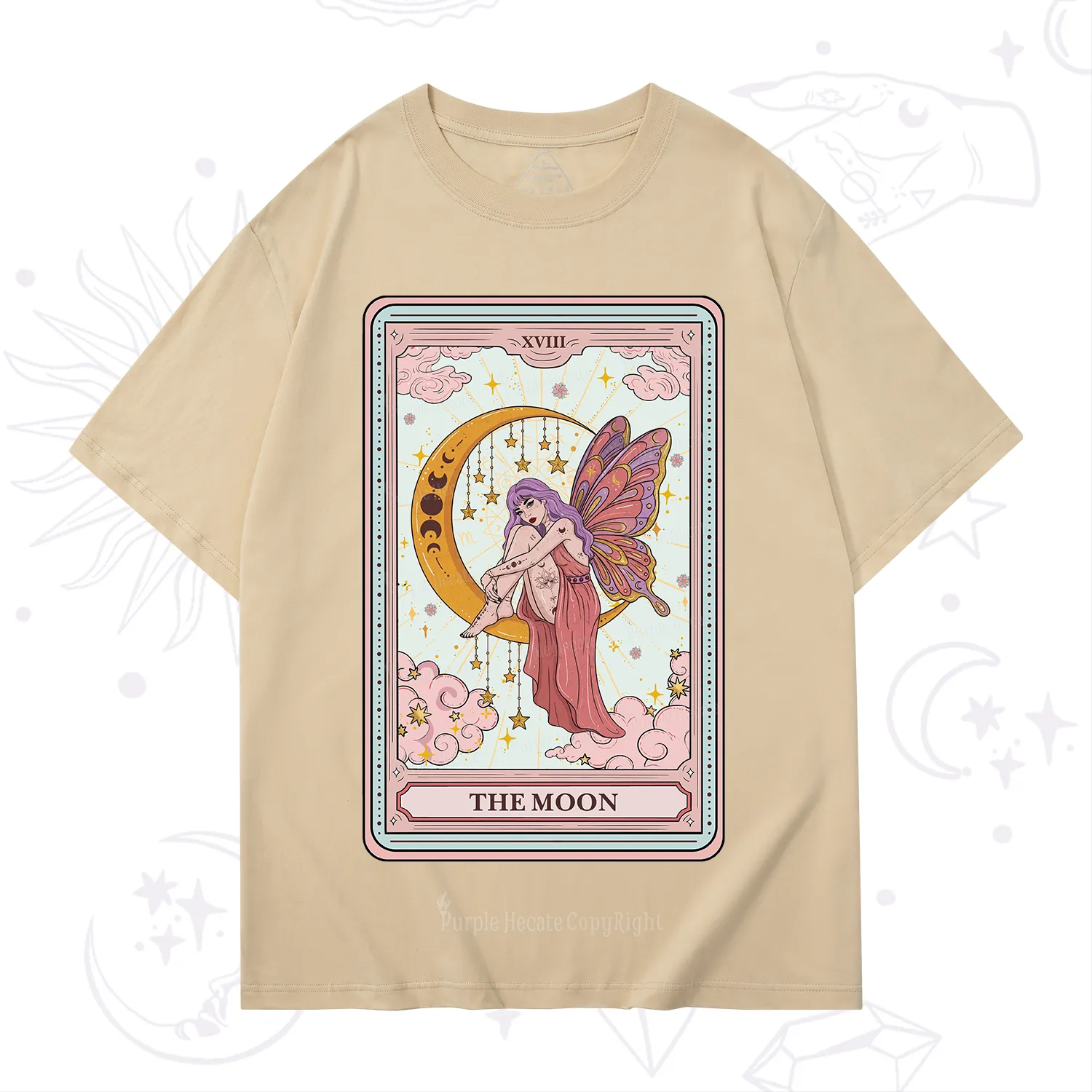 Purplehecate The Moon Tarot T-Shirt